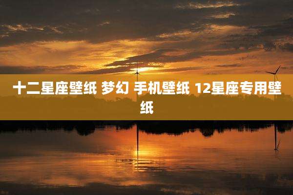 十二星座壁纸 梦幻 手机壁纸 12星座专用壁纸