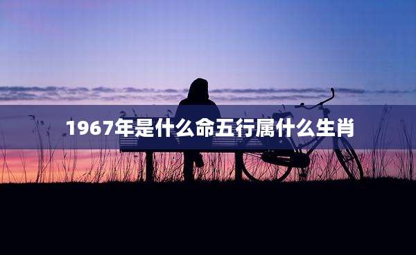 1967年是什么命五行属什么生肖
