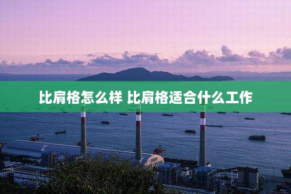 比肩格怎么样 比肩格适合什么工作
