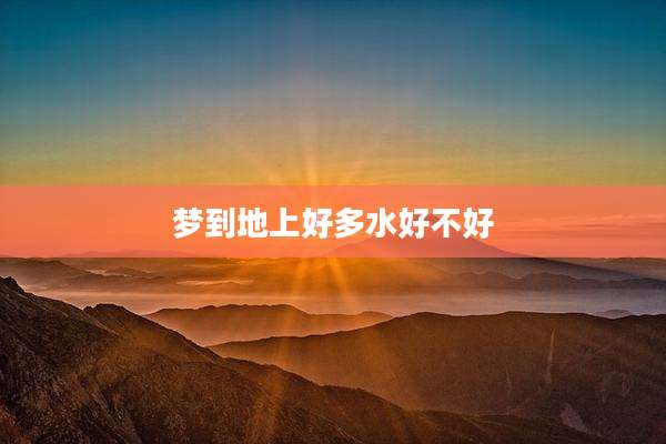 梦到地上好多水好不好