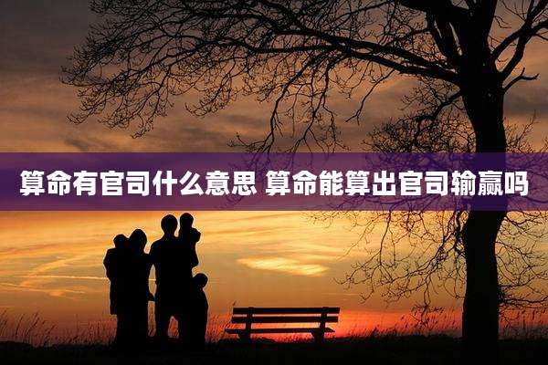 算命有官司什么意思 算命能算出官司输赢吗