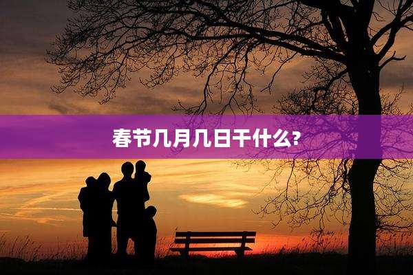 春节几月几日干什么?
