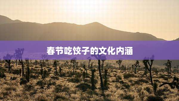 春节吃饺子的文化内涵