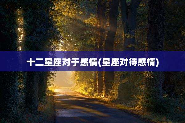 十二星座对于感情(星座对待感情)