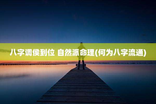 八字调侯到位 自然派命理(何为八字流通)