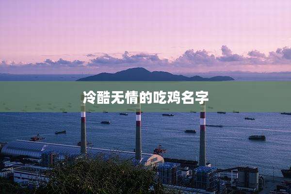 冷酷无情的吃鸡名字
