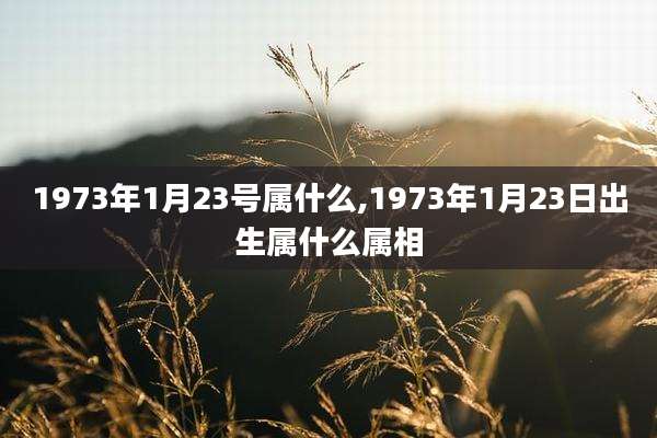 1973年1月23号属什么,1973年1月23日出生属什么属相