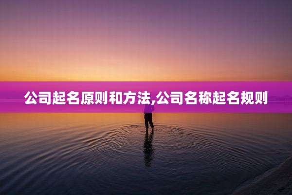 公司起名原则和方法,公司名称起名规则