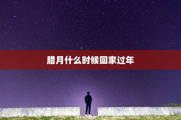腊月什么时候回家过年