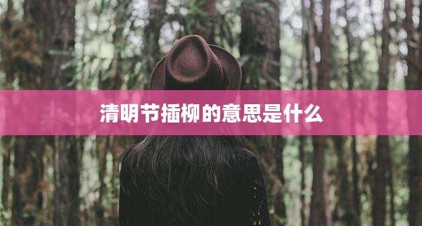 清明节插柳的意思是什么