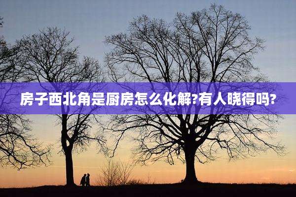 房子西北角是厨房怎么化解?有人晓得吗?