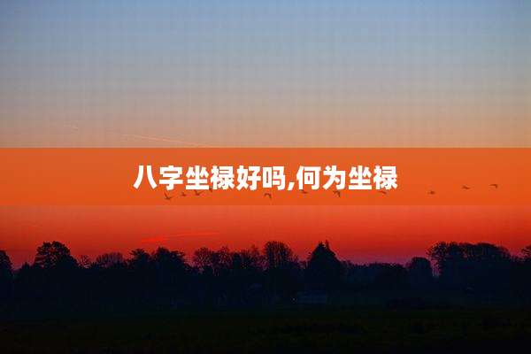八字坐禄好吗,何为坐禄