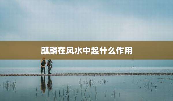 麒麟在风水中起什么作用