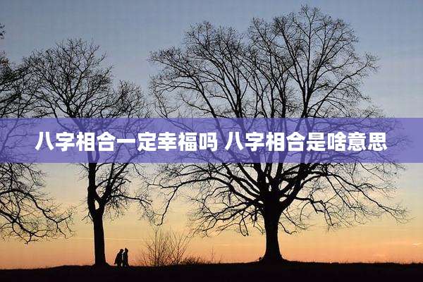 八字相合一定幸福吗 八字相合是啥意思