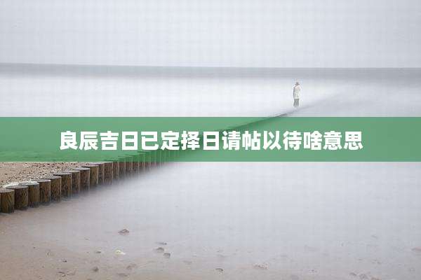 良辰吉日已定择日请帖以待啥意思