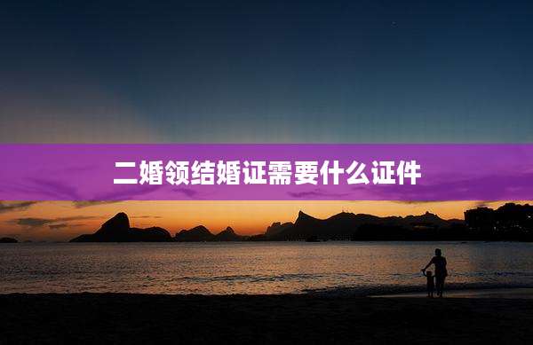 二婚领结婚证需要什么证件