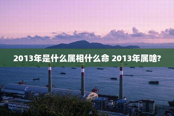 2013年是什么属相什么命 2013年属啥?