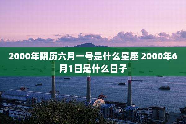 2000年阴历六月一号是什么星座 2000年6月1日是什么日子