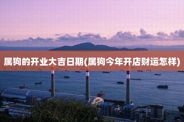 属狗的开业大吉日期(属狗今年开店财运怎样)