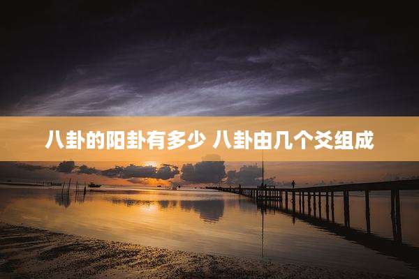 八卦的阳卦有多少 八卦由几个爻组成