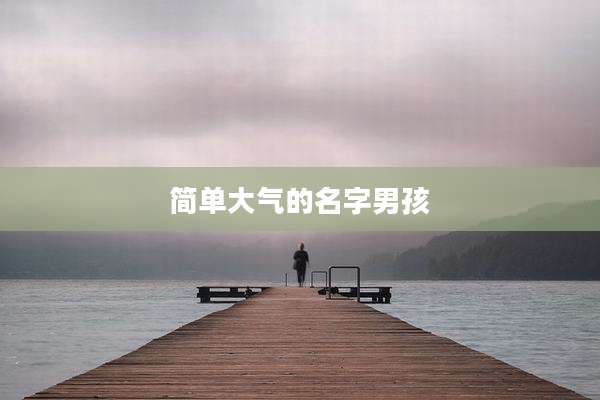 简单大气的名字男孩