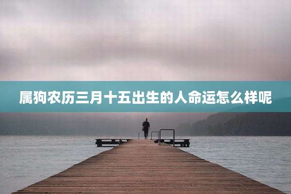 属狗农历三月十五出生的人命运怎么样呢