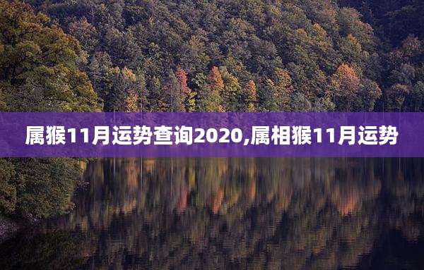 属猴11月运势查询2020,属相猴11月运势