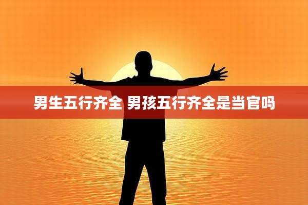 男生五行齐全 男孩五行齐全是当官吗
