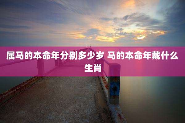 属马的本命年分别多少岁 马的本命年戴什么生肖