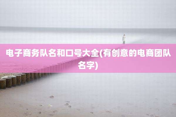 电子商务队名和口号大全(有创意的电商团队名字)