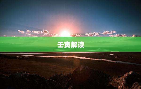 壬寅解读