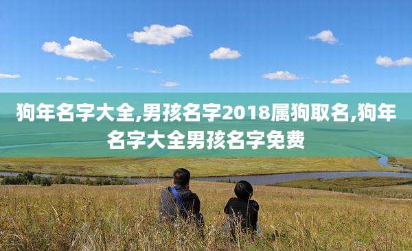 狗年名字大全,男孩名字2018属狗取名,狗年名字大全男孩名字免费
