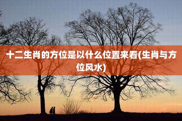 十二生肖的方位是以什么位置来看(生肖与方位风水)