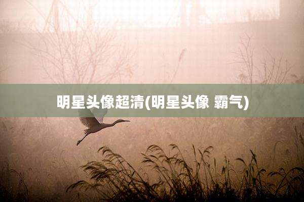 明星头像超清(明星头像 霸气)