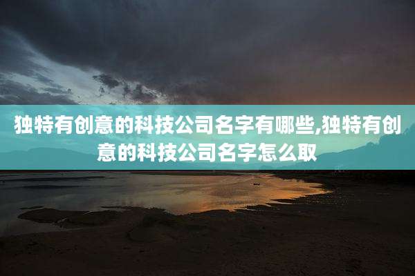 独特有创意的科技公司名字有哪些,独特有创意的科技公司名字怎么取