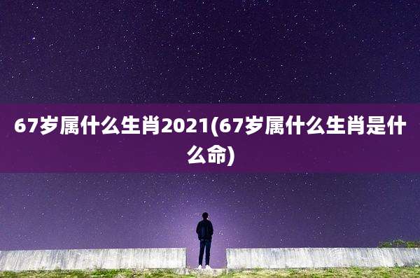 67岁属什么生肖2021(67岁属什么生肖是什么命)