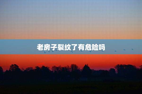 老房子裂纹了有危险吗