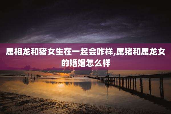 属相龙和猪女生在一起会咋样,属猪和属龙女的婚姻怎么样