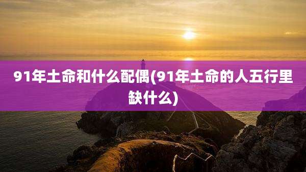 91年土命和什么配偶(91年土命的人五行里缺什么)