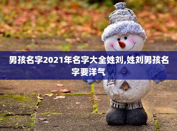 男孩名字2021年名字大全姓刘,姓刘男孩名字要洋气