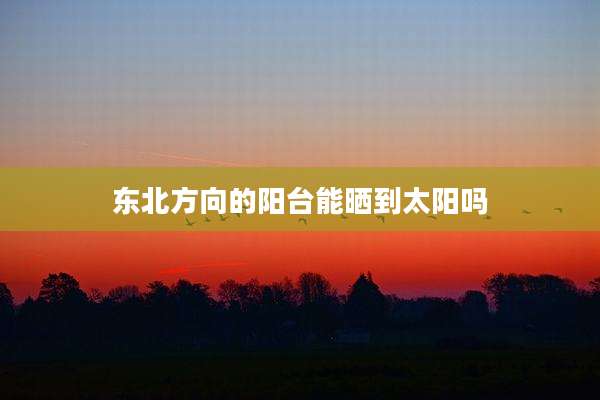 东北方向的阳台能晒到太阳吗