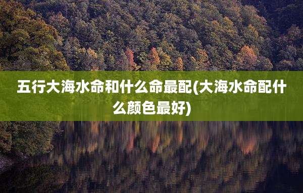 五行大海水命和什么命最配(大海水命配什么颜色最好)