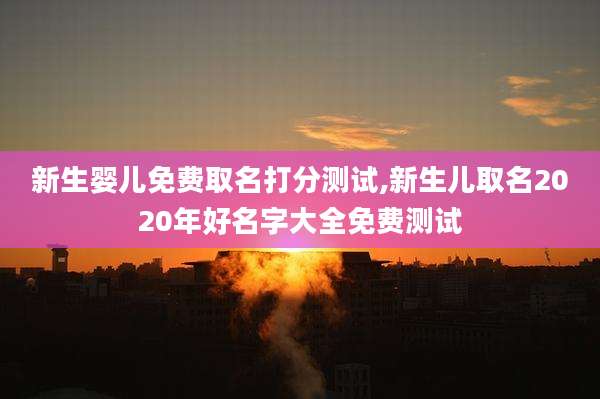 新生婴儿免费取名打分测试,新生儿取名2020年好名字大全免费测试