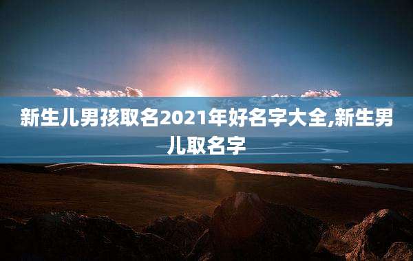 新生儿男孩取名2021年好名字大全,新生男儿取名字