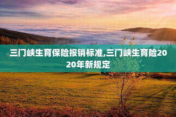 三门峡生育保险报销标准,三门峡生育险2020年新规定