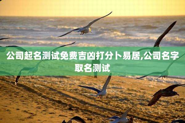 公司起名测试免费吉凶打分卜易居,公司名字取名测试