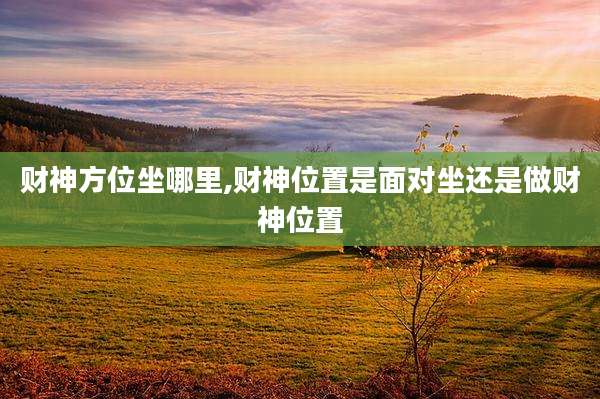 财神方位坐哪里,财神位置是面对坐还是做财神位置