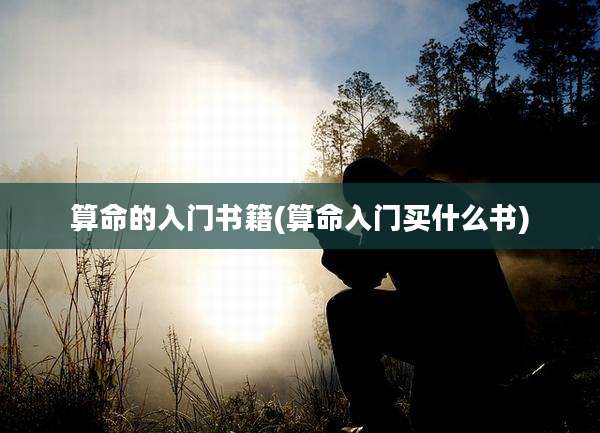 算命的入门书籍(算命入门买什么书)