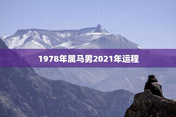 1978年属马男2021年运程