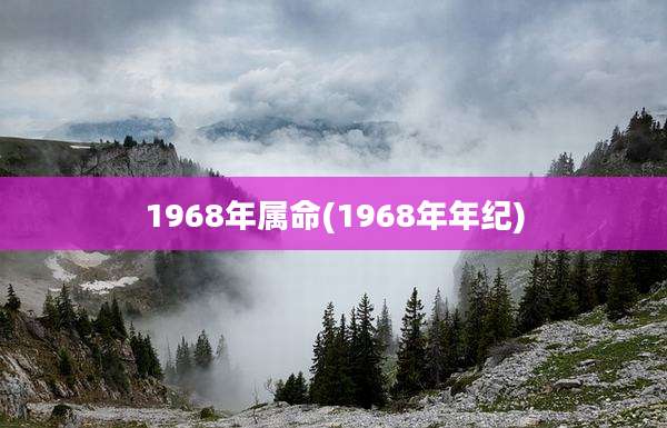 1968年属命(1968年年纪)